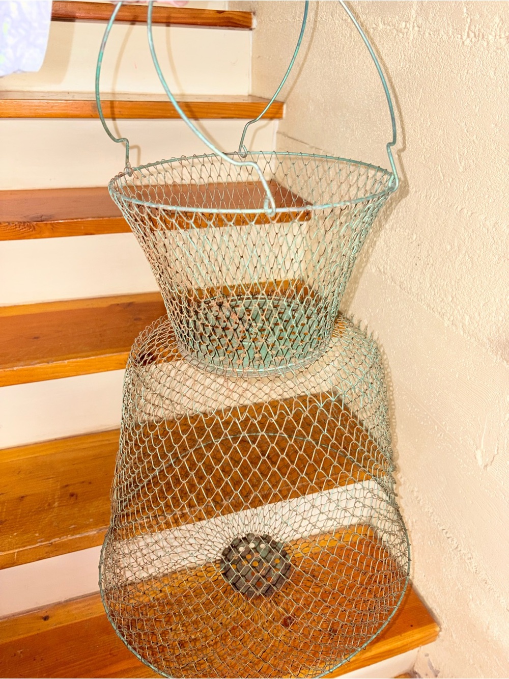 Vintage French Fishing Basket